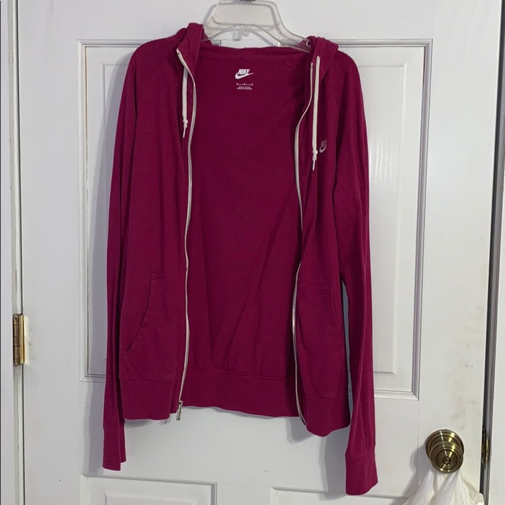 Pink nike thin jacket